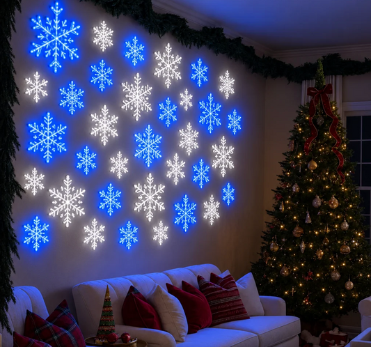GlowFlake- LED Snowflake Wall Set