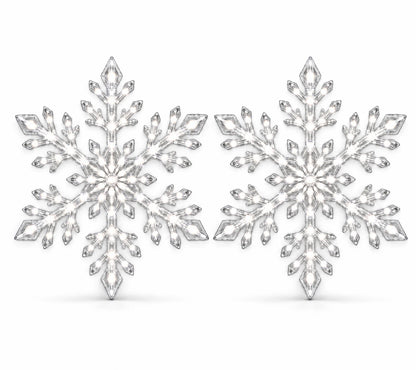 GlowFlake- White LED Snowflake Wall Set